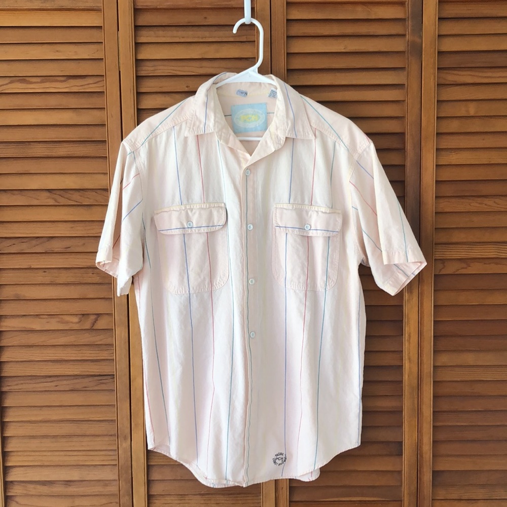 Striped Short Sleeved Button Down